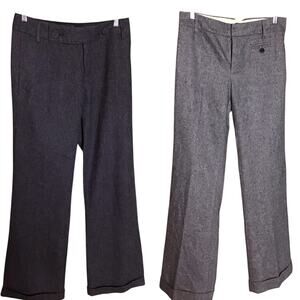 Women’s Wool Blend Dress Pants Gray Sz. 4R 2 Pair of Work Trousers
